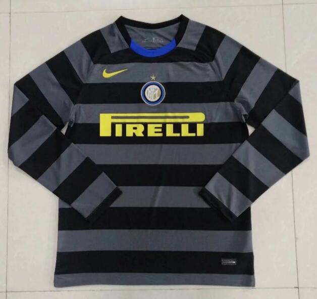 Inter Milan Long Sleeve Football Kit Third Soccer Jersey 2020/21